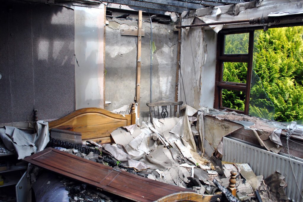 Fire damage restoration for bathroom needing restoration in North Hollywood, CA