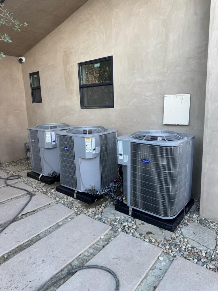Pasadena 11 Multiple residential AC condenser units installed outside a home in Los Angeles
